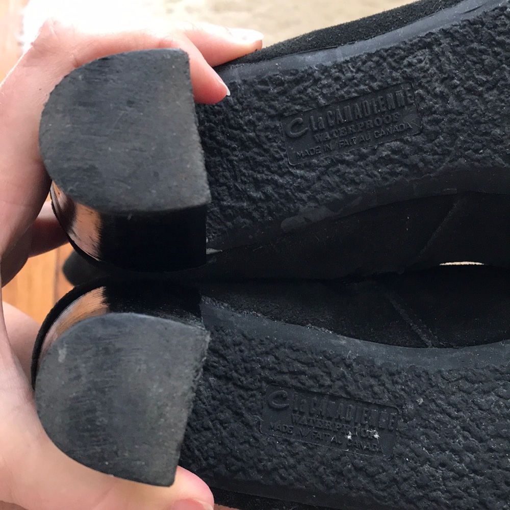 La Canadienne black suede waterproof boots - Picture 6 of 8